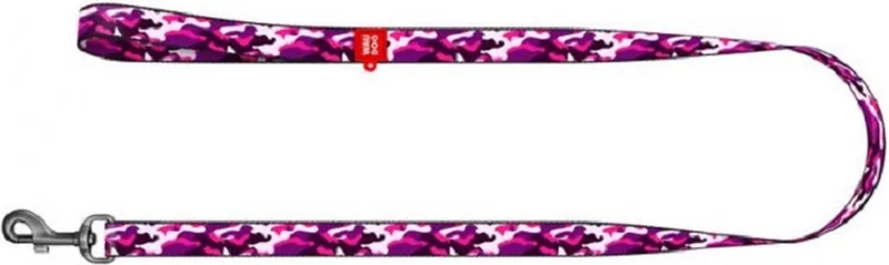 Pink Camo Hondenlijn / Hondenriem - Nylon - Camouflage - Breedte: 2,5 cm - Lengte: 122 cm - Geschikt voor grote honden by Waudog in Pink – product photo