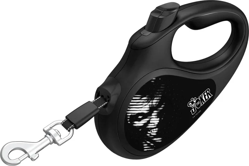 Rollijn / Hondenlijn - Tape - Batman Joker Black - Maat: S - Lengte: 5 meter - Geschikt voor honden tot maximaal 15 kg. de Waudog en Joker Black (Batman) – photo produit