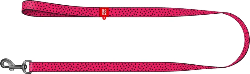 Watermelon Hondenlijn / Hondenriem - Nylon - Roodroze - Breedte: 2,5 cm - Lengte: 122 cm - Geschikt voor grote honden de Waudog en Rood-Roze – photo produit