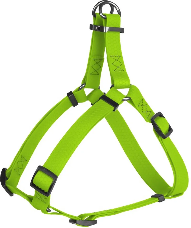 Waterproof Harnas / Hondentuigje - Collartex - Breedte 25 mm - Borstomtrek 60 - 90 cm (GELIEVE ALVORENS BESTELLEN OPMETEN) by Waudog in Green – product photo