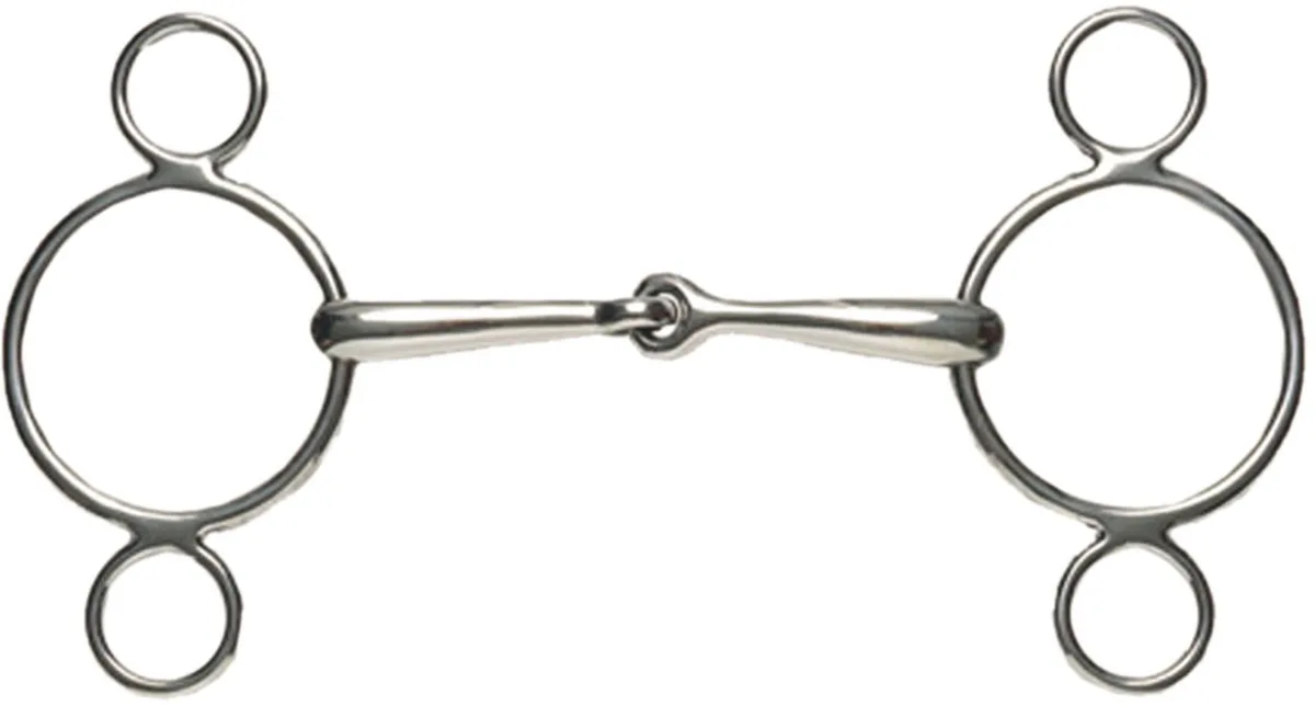 2-rings roestvrij stalen paardenbit Weatherbeeta Korsteel de WeatherBeeta en Argent – photo produit