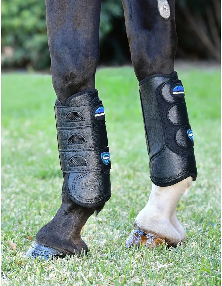 Gesloten beenkappen voor paarden Weatherbeeta Tough-Tec van WeatherBeeta in Zwart – productfoto