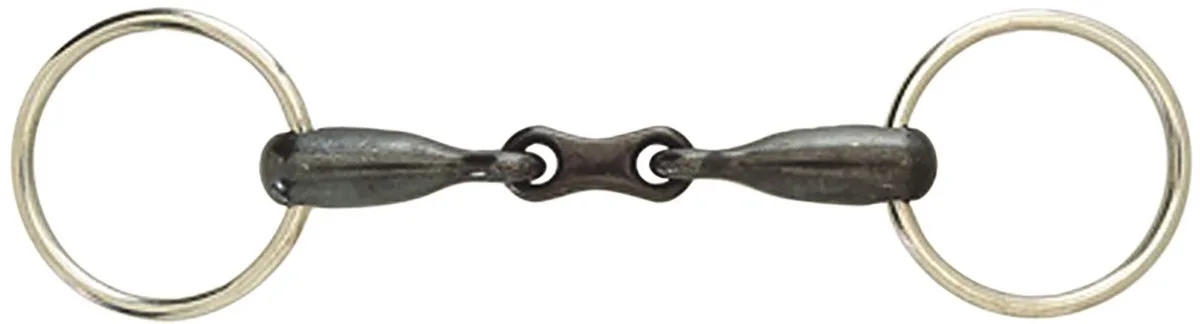 Snaffle bit, zoet ijzer vrij ring bit met Franse schakels voor paarden Weatherbeeta Korsteel de WeatherBeeta en Bronze – photo produit