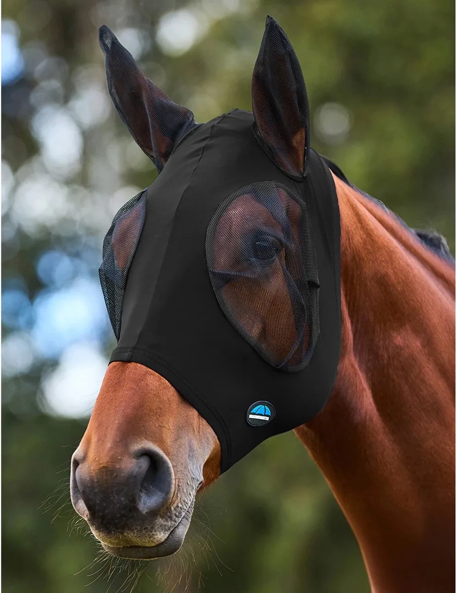 Vliegenmasker Weatherbeeta Comfitec Stretch Met Oren Zwart-zwart - FULL de WeatherBeeta – photo produit