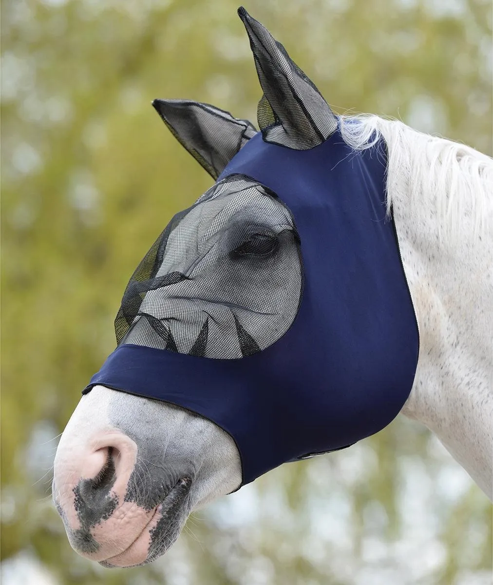 Vliegenmasker Weatherbeeta Stretch Eye With Ears Donkerblauw-zwart - PONY de WeatherBeeta – photo produit