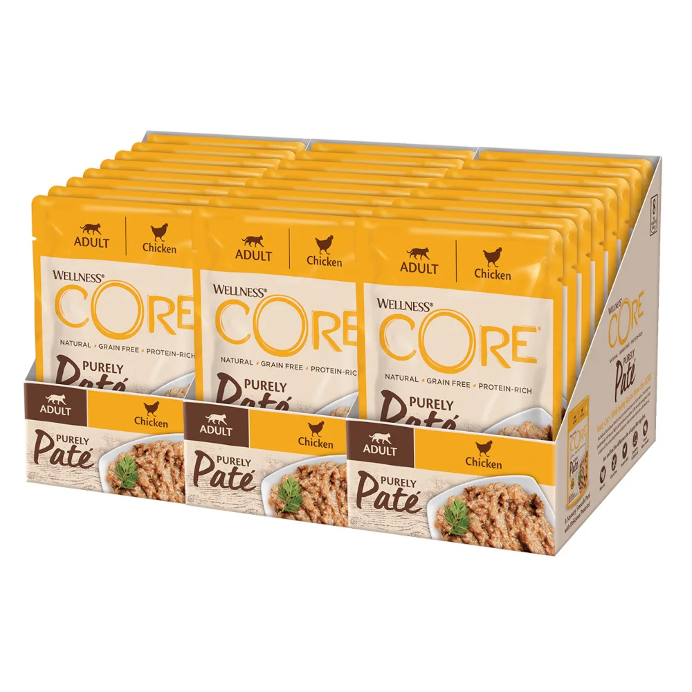 24x85g Kip Wellness Core Cat Adult Purely Paté Natvoer voor katten by Wellness Core – product photo