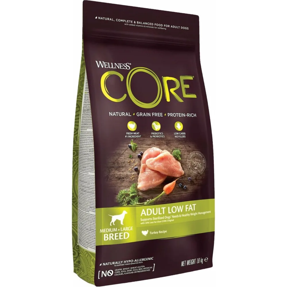 4x Wellness Core Hondenvoer Healthy Weight Kalkoen 1,8 kg de Wellness Core – photo produit