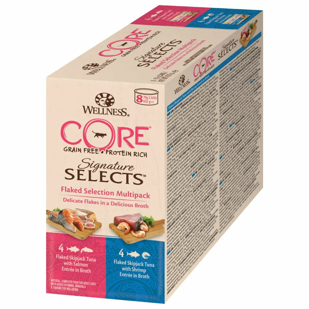 8x Wellness Core Kattenvoer Signature Selects Flaked 8-pack 8 x 79 gr de Wellness Core – photo produit