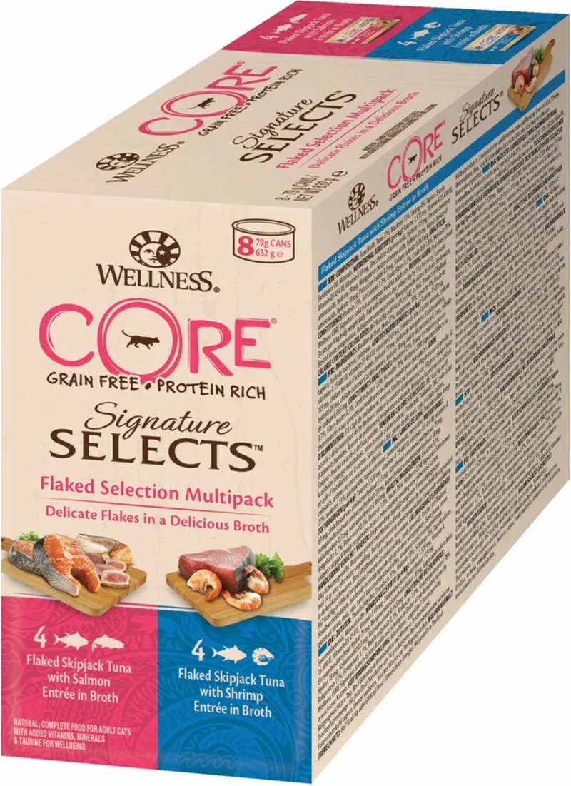 8x Wellness Core Kattenvoer Signature Selects Flaked 8-pack 8 x 79 gr de Wellness Core – photo produit