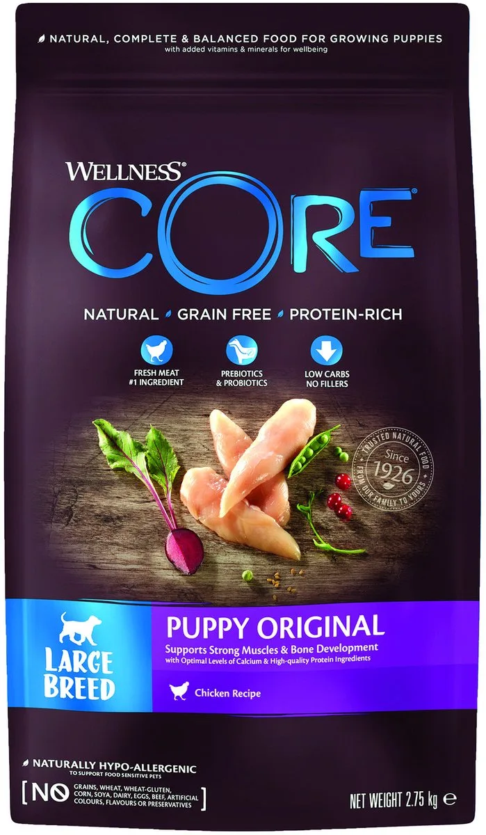 Grain Free Large Breed Puppy Kip - Hondenvoer - 2.75 kg von Wellness Core – Produktfoto