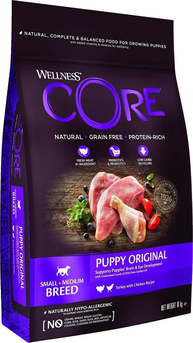Grain Free Puppy Kalkoen & Kip - Hondenvoer - 10 kg von Wellness Core – Produktfoto