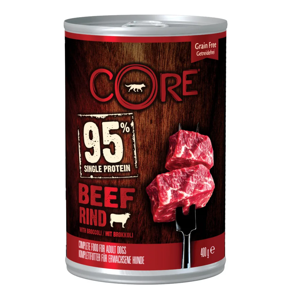 Hondenvoer Blik Rund - Broccoli 400 gr van Wellness Core – productfoto