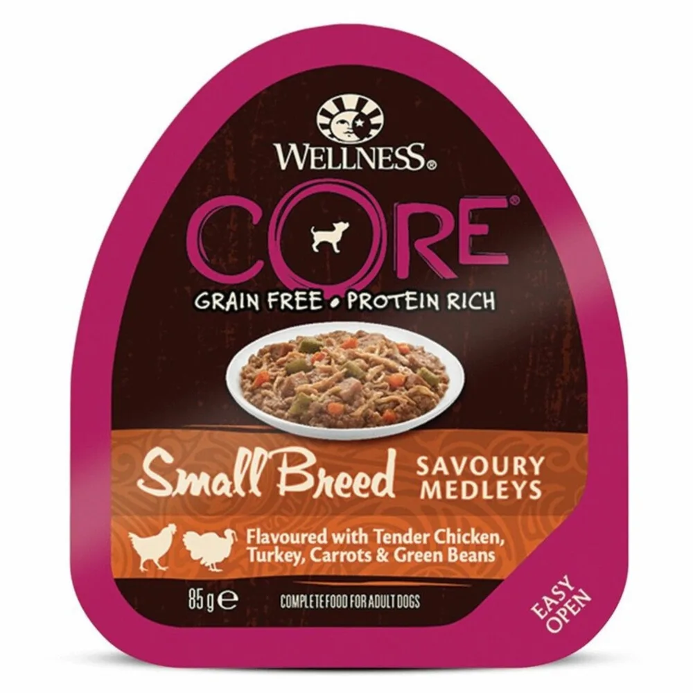 Hondenvoer Small Savoury Medleys Kip - Kalkoen 85 gr van Wellness Core – productfoto