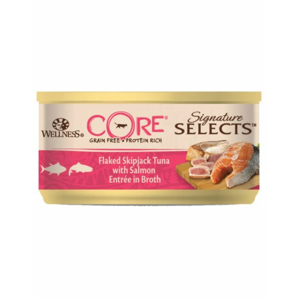 Kattenvoer Signature Selects Flaked Tonijn - Zalm 79 gr by Wellness Core – product photo
