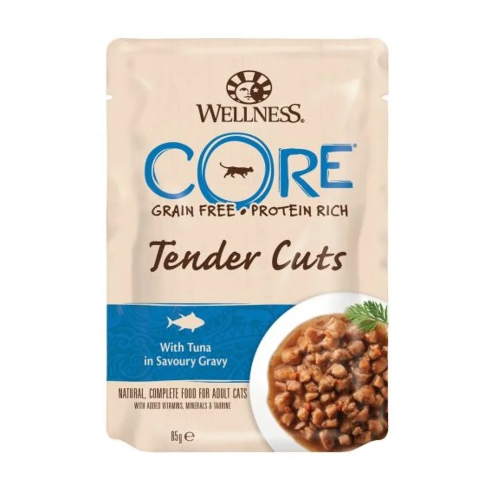 Kattenvoer Tender Cuts Tonijn 85 gr van Wellness Core – productfoto