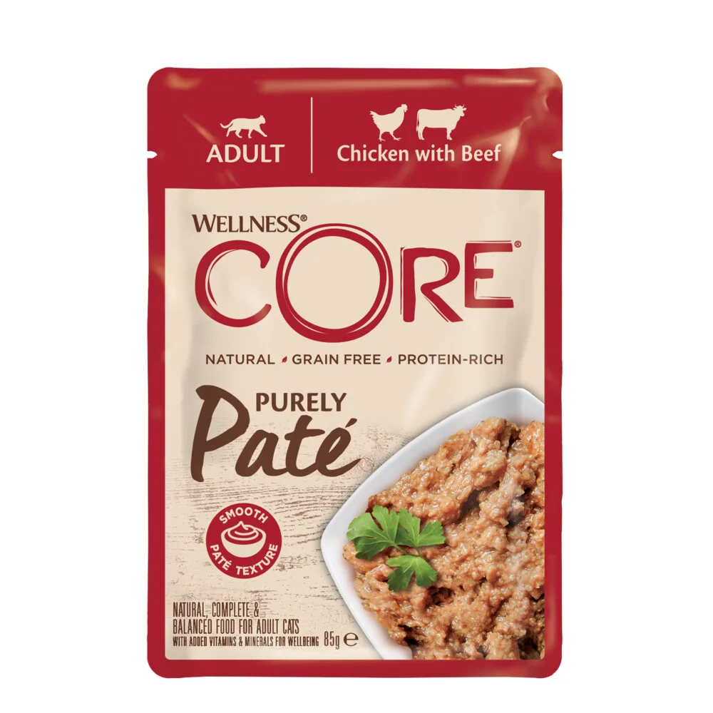 Purely Pate Chicken & Beef 85 gr van Wellness Core – productfoto