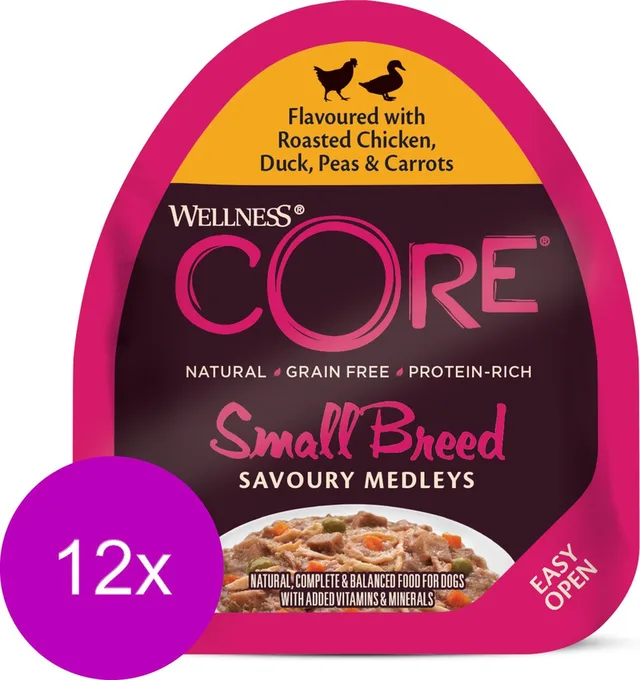 Small Breed Savoury Medleys 85 g - Hondenvoer - 12 x Kip&Eend