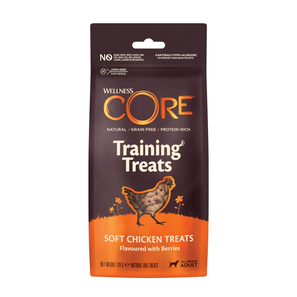 Trainingssnack Kip - Kersen 170 gr van Wellness Core – productfoto