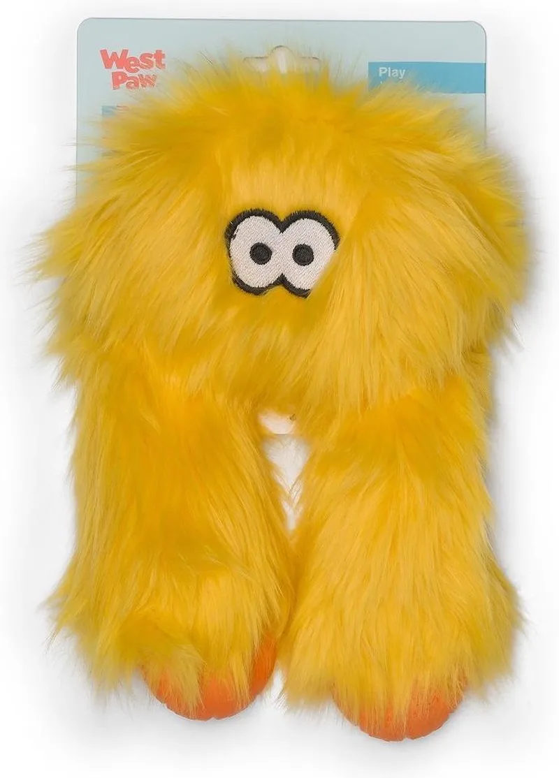 Rowdies™ Wilson - Pluche Hondenspeelgoed - Sterke Knuffel met Pieper in Roze, Groen en - Ideaal voor Trekspel - Wilson Lemon von West Paw in Gelb – Produktfoto