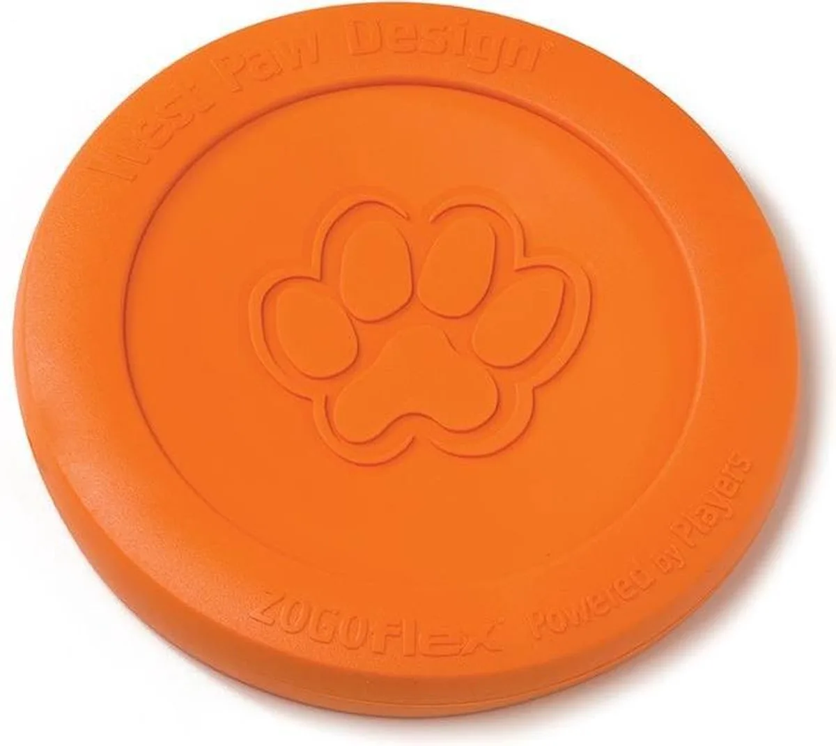 Zogoflex Zisc - Flexibele Hondenfrisbee - Stevig - Large - 22 cm de West Paw en Orange – photo produit