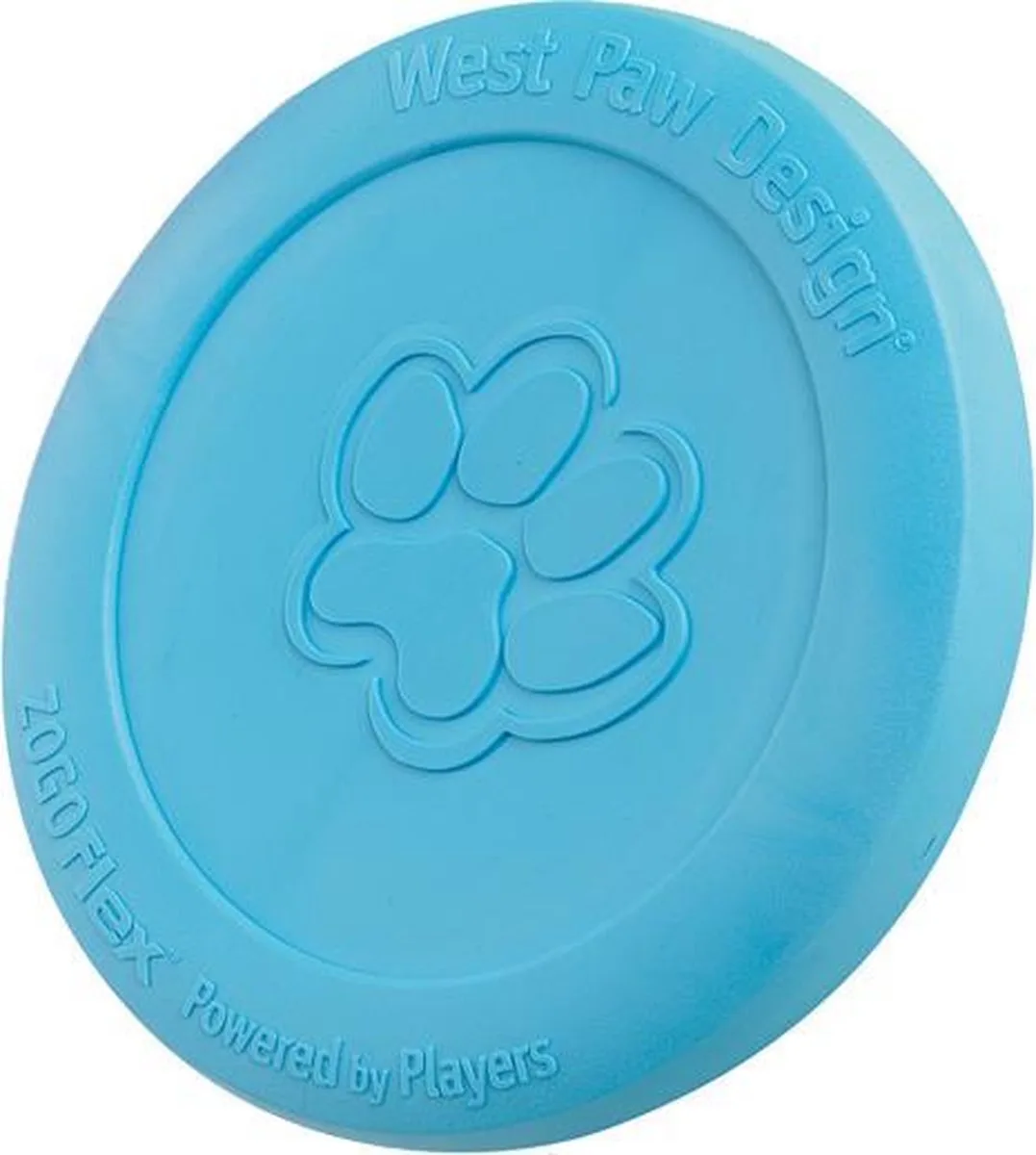 Zogoflex Zisc hondenfrisbee - L - Aqua blauw de West Paw en Multicolore – photo produit