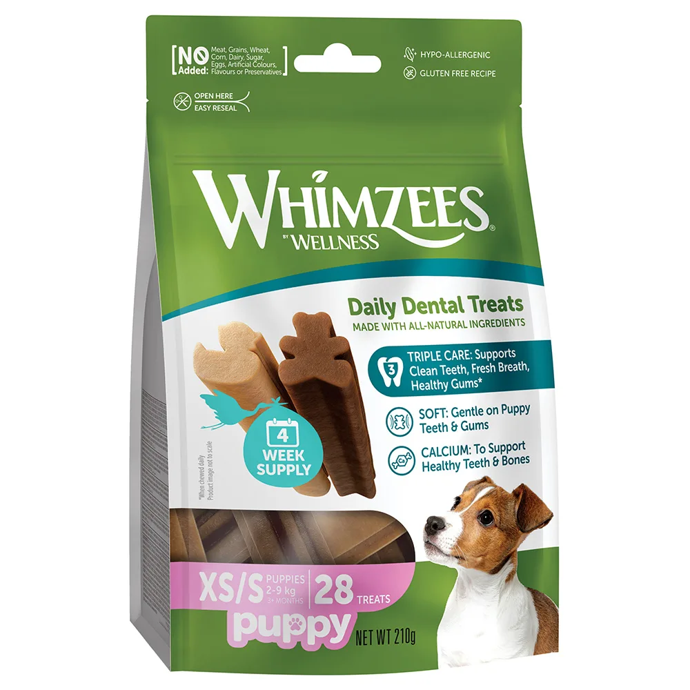 210 g Whimzees Wellness Sticks voor puppy's maat XS/S (28 stuks) hondensnacks van Whimzees – productfoto