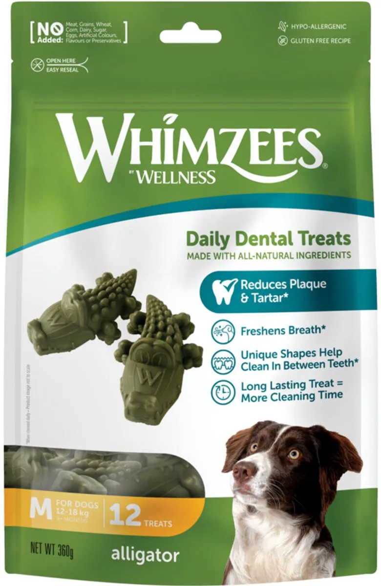 6x Whimzees Krokodil M 12 stuks de Whimzees – photo produit