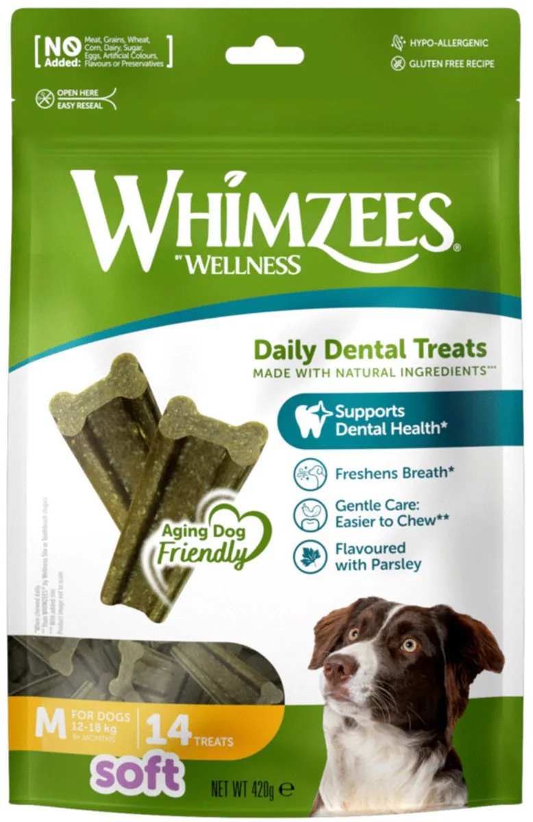 Soft Value Bag - Hondensnacks - 14x30 g M by Whimzees – product photo