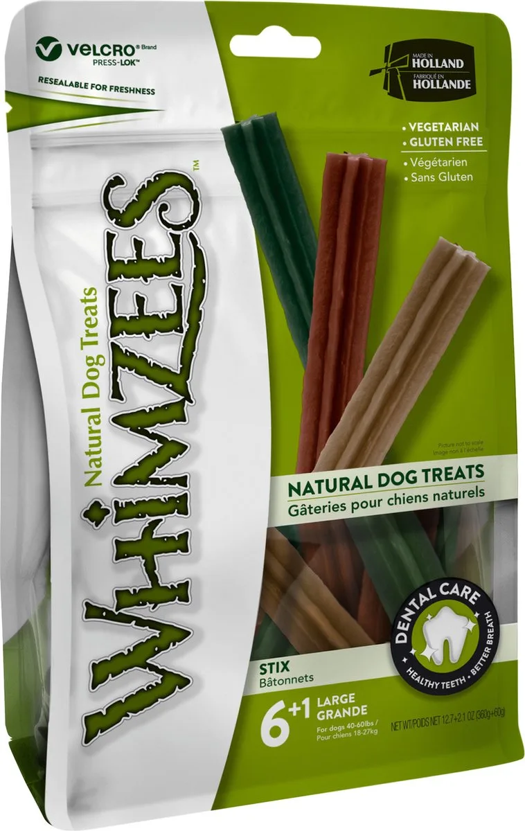 Stix L - Kauwsnacks - Hond - 17,8cm - 6st von Whimzees – Produktfoto