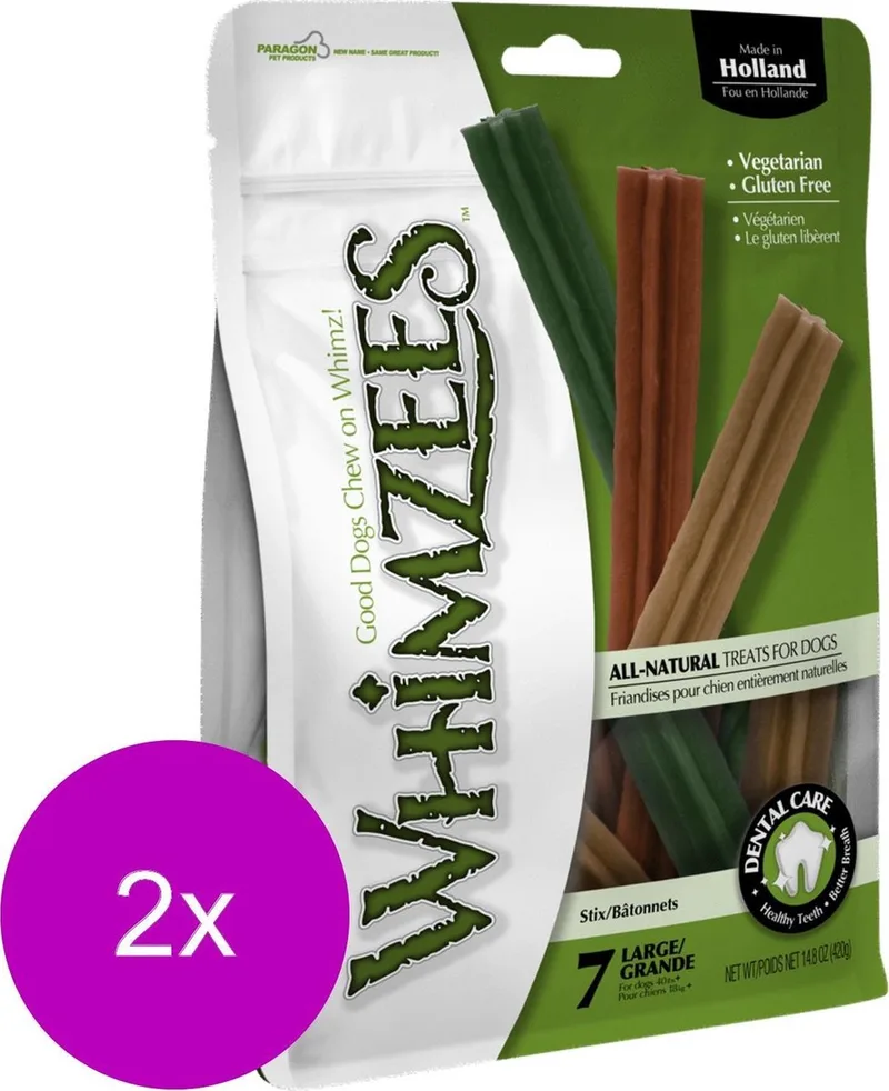 Stix Large - Hondensnacks - 2 x 7x17.8 cm von Whimzees – Produktfoto