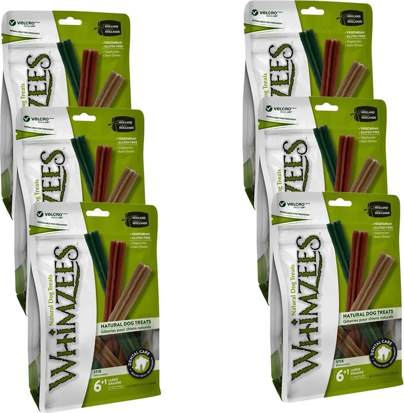 Stix Large - Hondensnacks - 6 x 7x17.8 cm by Whimzees – product photo