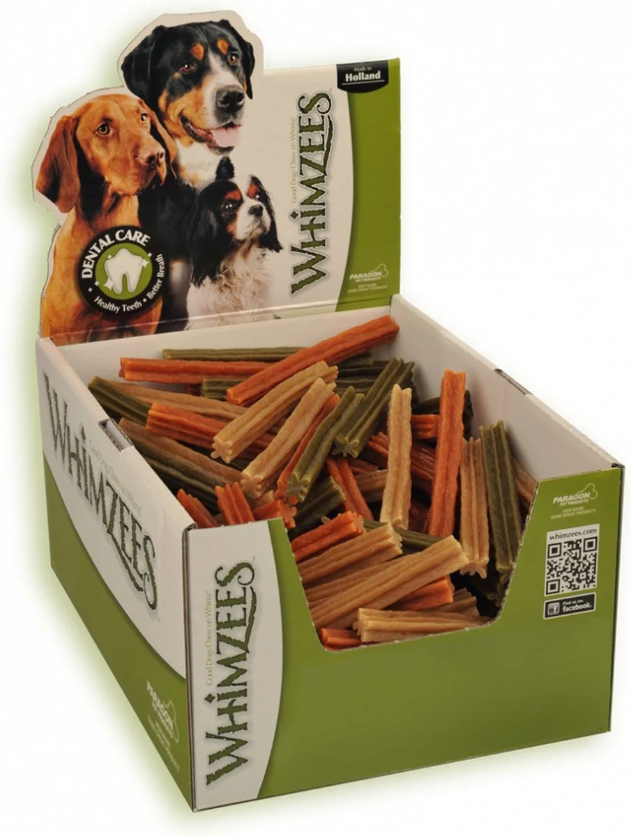 Stix Zahnkauartikel für Hunde S (7-12 kg) 150 Stück 2,25 kg von Whimzees – Produktfoto