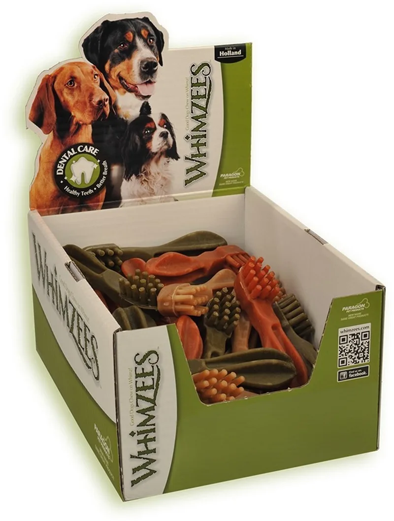Tandenborstel Star L - Kauwsnacks - Hond - 14,5cm - 30st (doos) by Whimzees – product photo