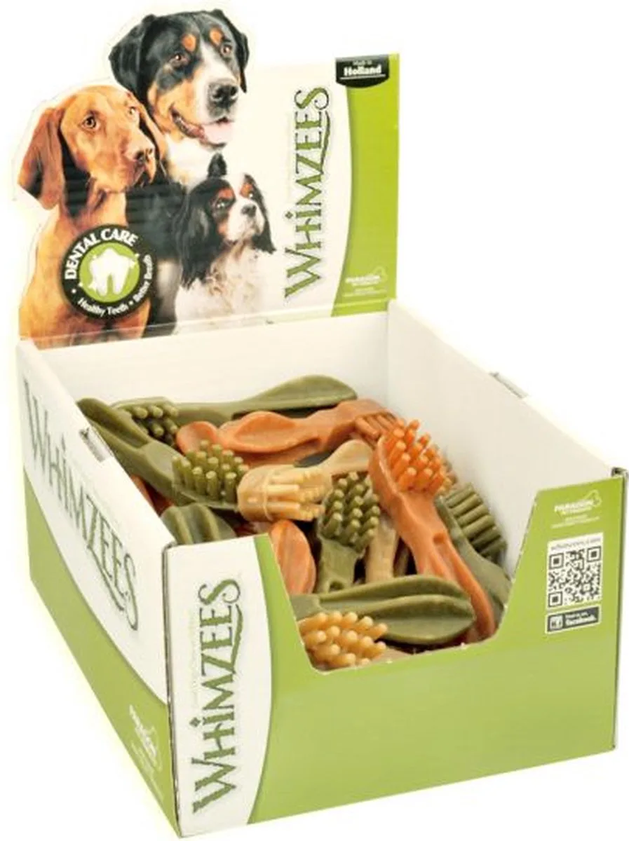 Tandenborstel Star M - Kauwsnacks - Hond - 11,4cm - 75st (doos) van Whimzees – productfoto