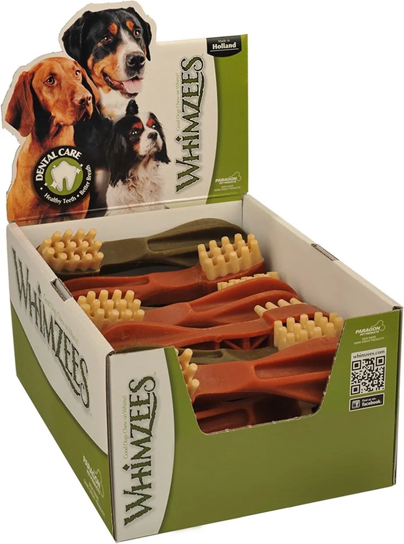 Tandenborstel Star XL - Kauwsnacks - Hond - 18,8cm - 18st (doos) fra Whimzees – produktbillede
