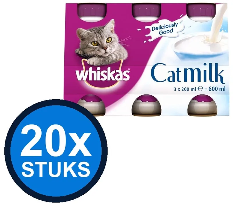 20x Whiskas - Catmilk Multipack - Kattenmelk - 3x200ml by Whiskas – product photo