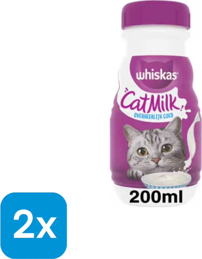 2X Snacks voor katten Whiskas melk voor katten 200 ml de Whiskas – photo produit