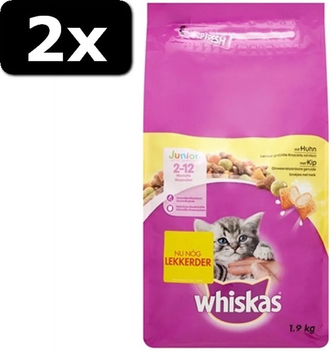 2x WHISKAS DR JUNIOR KIP 1,9KG by Whiskas – product photo