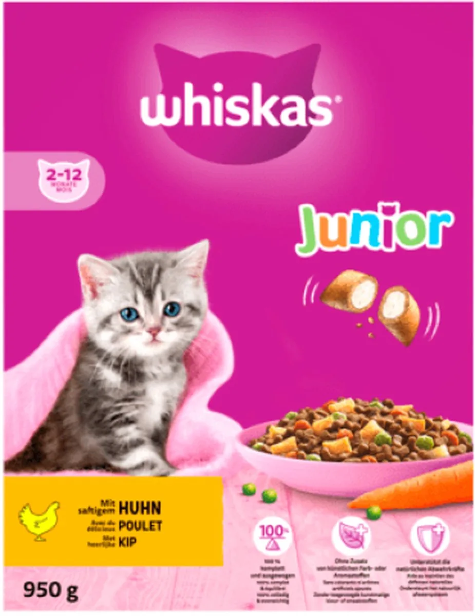 3x whiskas junior kip 2-12M - 800g de Whiskas – photo produit