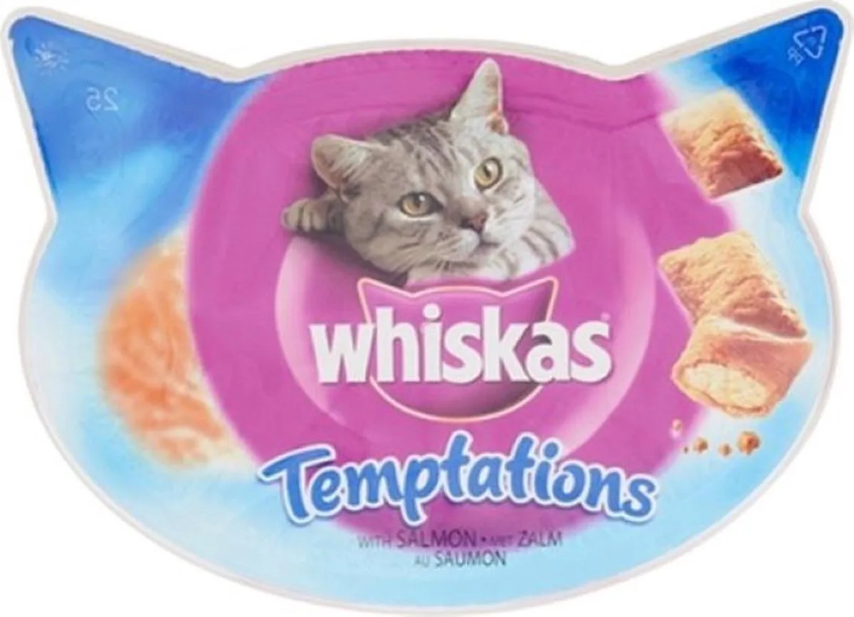 3x Whiskas snack temptations zalm - 60 gr de Whiskas – photo produit