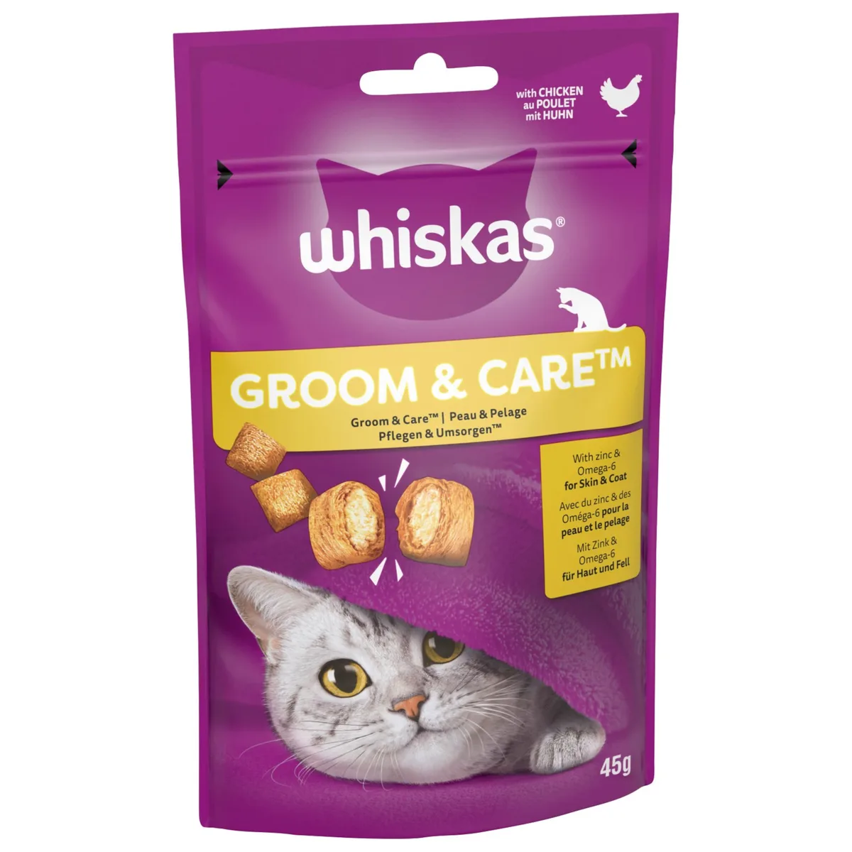 45 g Whiskas Snacks Groom & Care kattensnacks van Whiskas – productfoto
