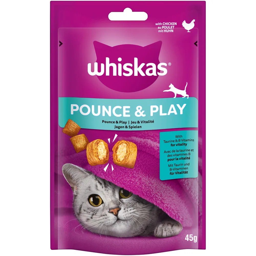 45 g Whiskas Snacks Pounce & Play Kip kattensnacks van Whiskas – productfoto