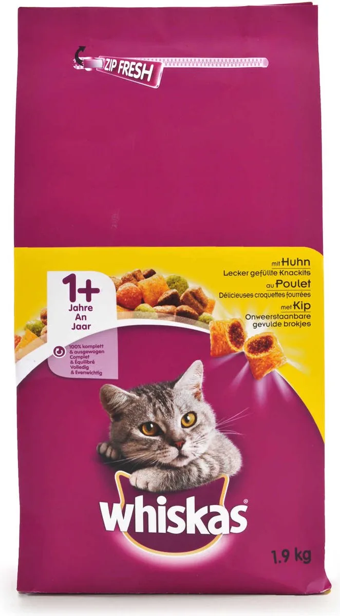 4x 1.9kg Whiskas KIp 1+ van Whiskas – productfoto