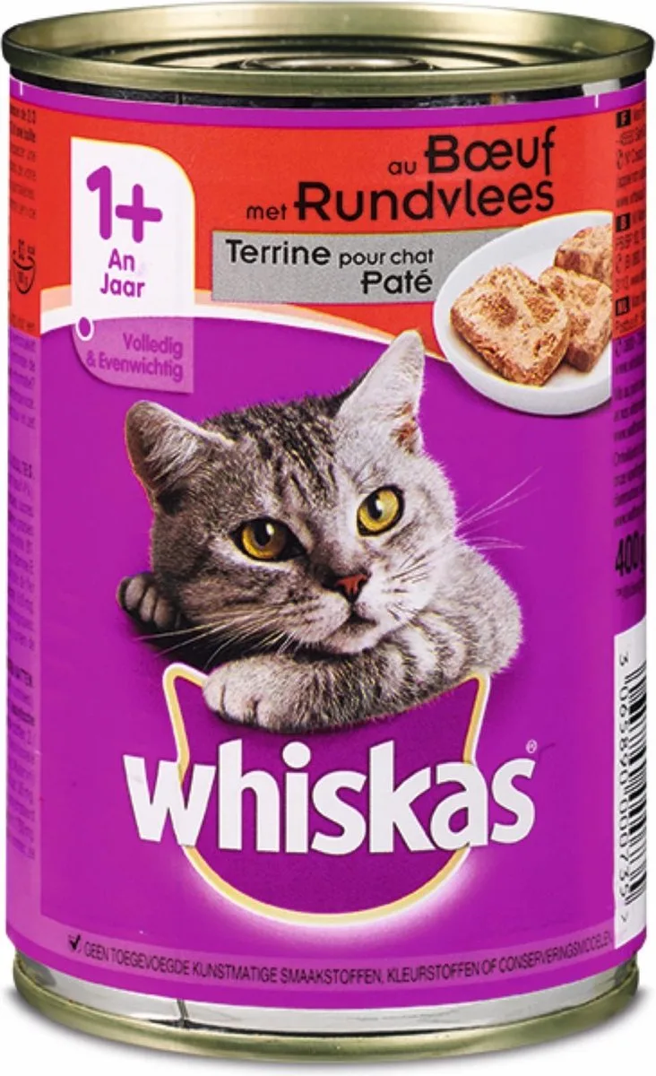 5 stuks! Blik in pate met rund 400 g Whiskas de Whiskas – photo produit