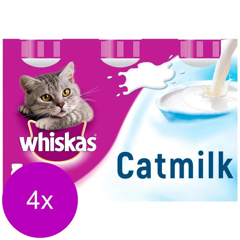 Catmilk 3-Pack Melk - Kattensnack - 4 x 3x200 ml by Whiskas – product photo