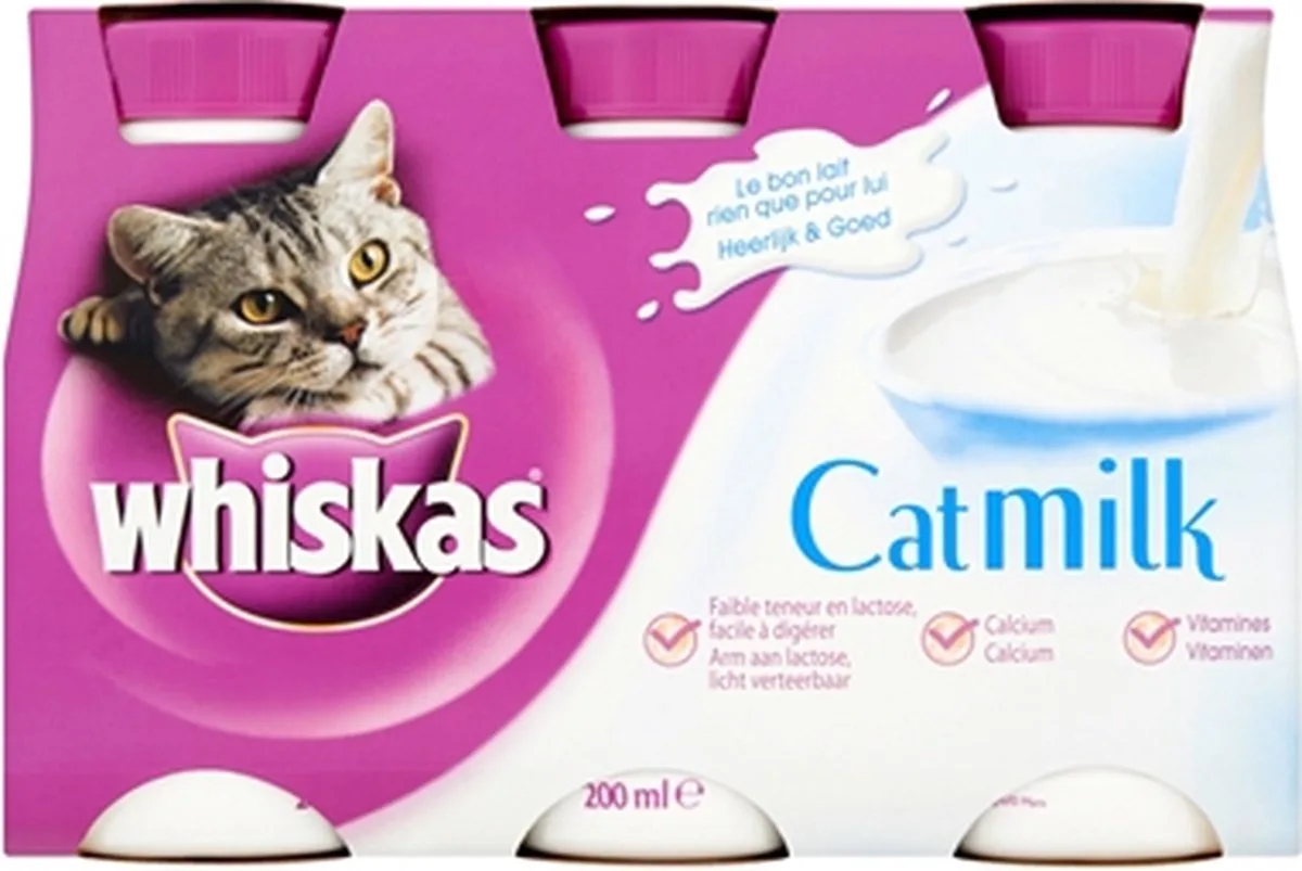 catmilk flesje - 3x200 ml - 5 stuks van Whiskas – productfoto