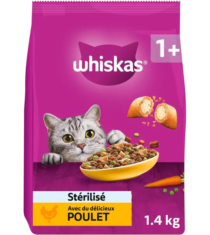 Croq Poulet Croquettes pour Chat 1,4 kg de Whiskas – photo produit