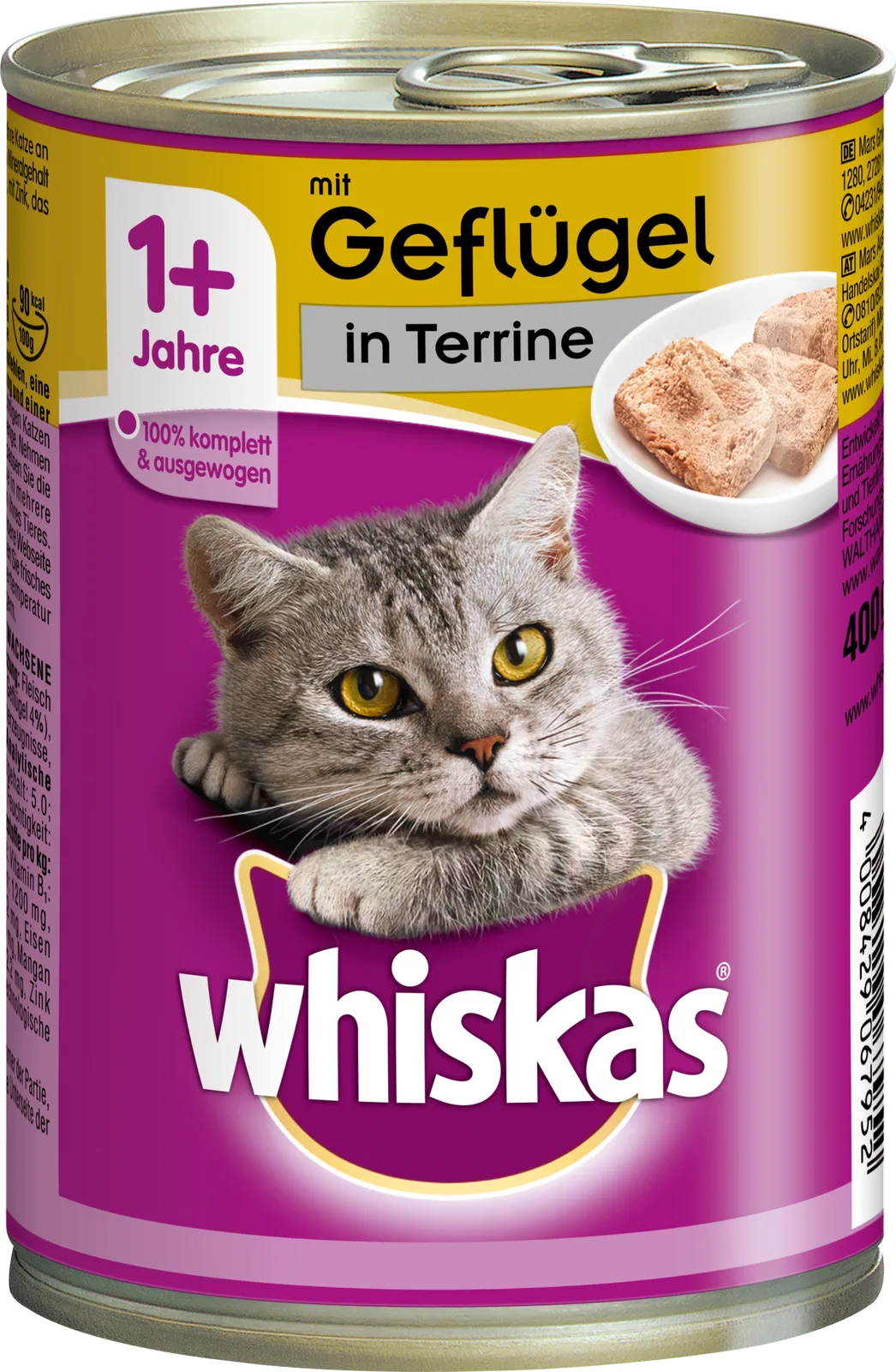 Dose in Terrine mit Geflügel 1+ - 400 g från Whiskas – produktbild