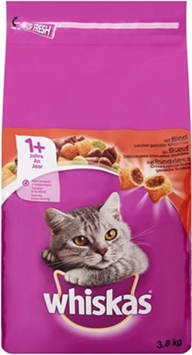 droog adult rund - 3,8 kg - 1 stuks de Whiskas – photo produit