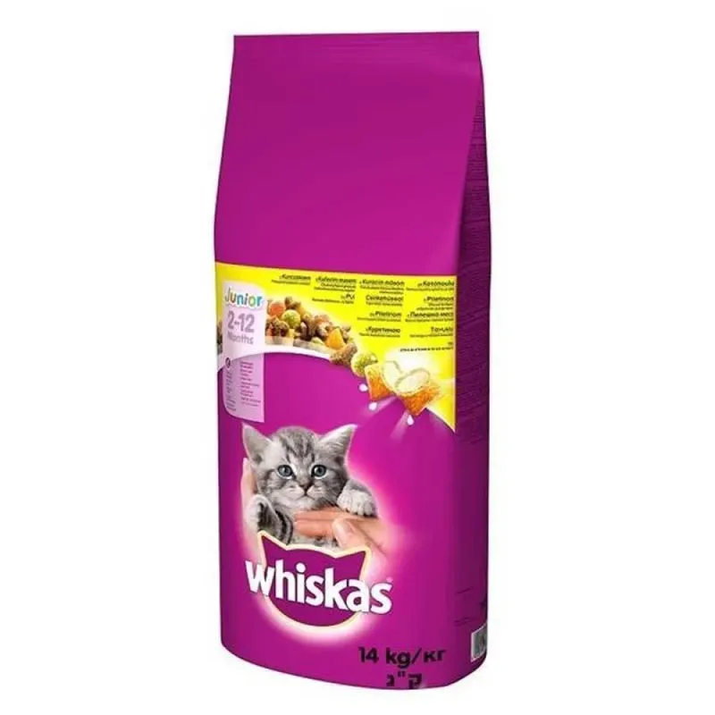 Droogvoer Kitten Kip Maanden Kattenvoer 14kg 2-12 M de Whiskas – photo produit